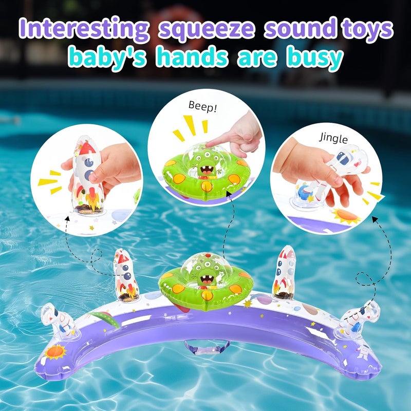 GEEQUFLOAT Baby Pool Float with Canopy,Interactive Toy Play Console & Adjustable Safety Seat | Infant Pool Float with Handle | Baby Float with Canopy Removable UPF50+ Sun Protection for Pool, Lake & Beach - Image 5